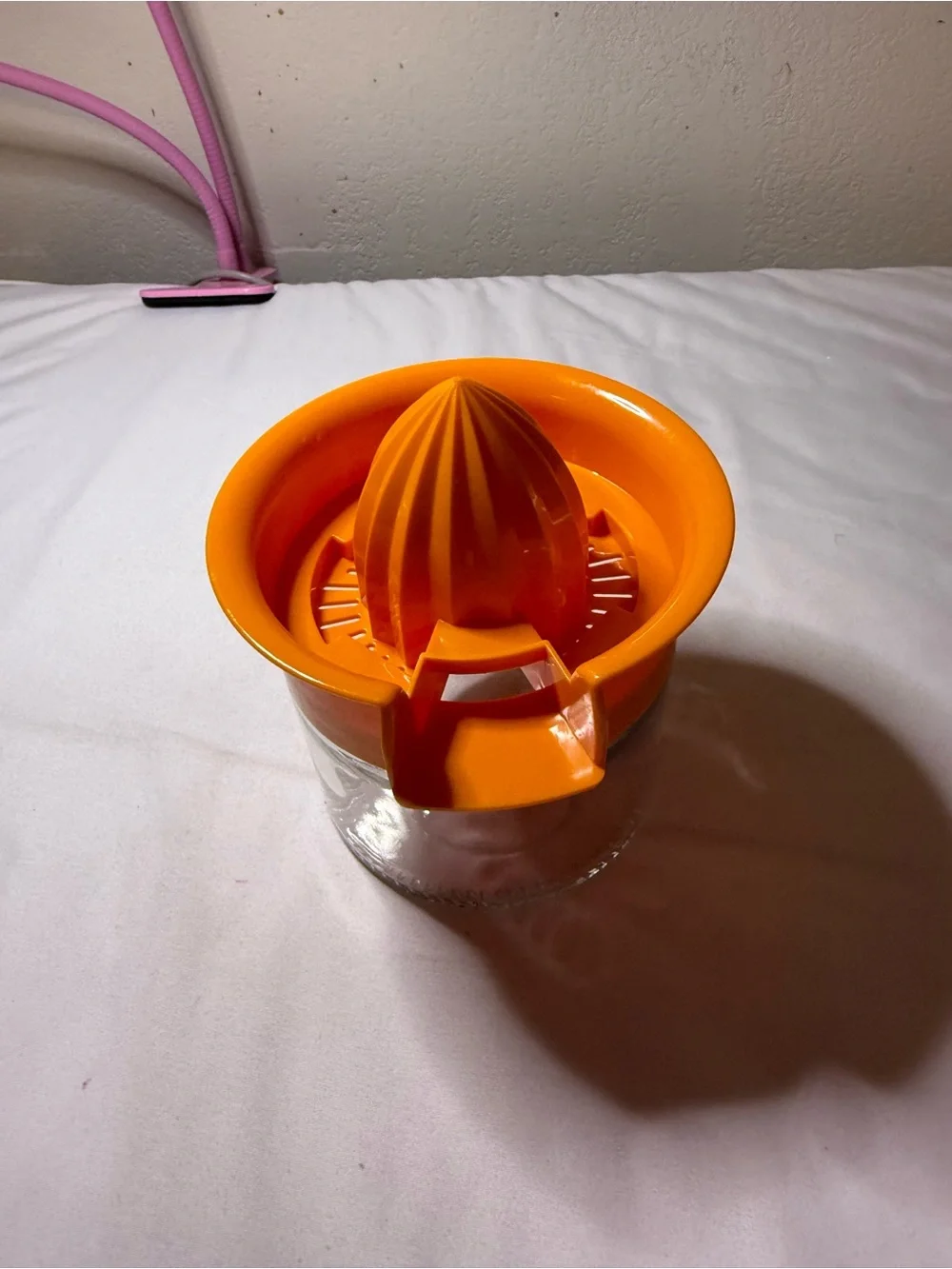 Orange Manual Citrus Juicer with Glass Container - Home Party Supplies